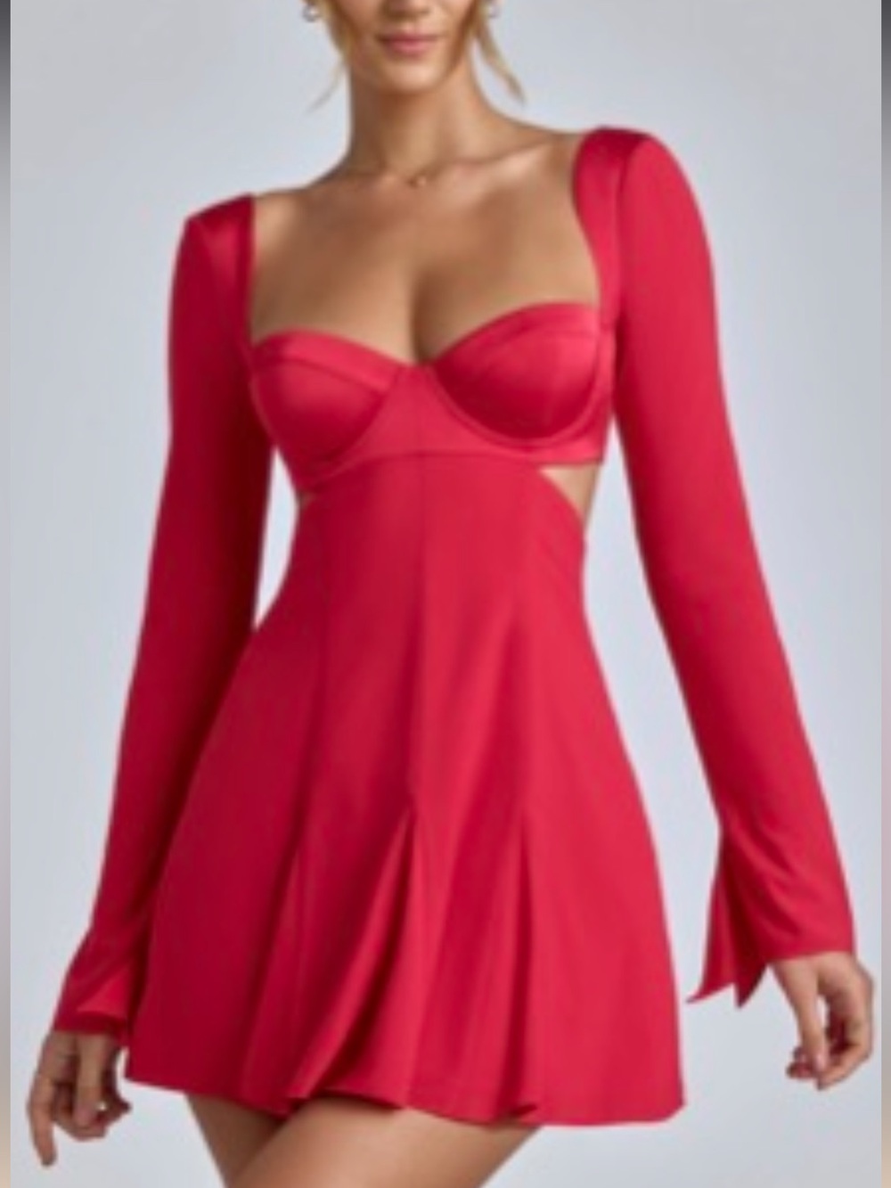 Oh Polly Red mini dress open back size 4